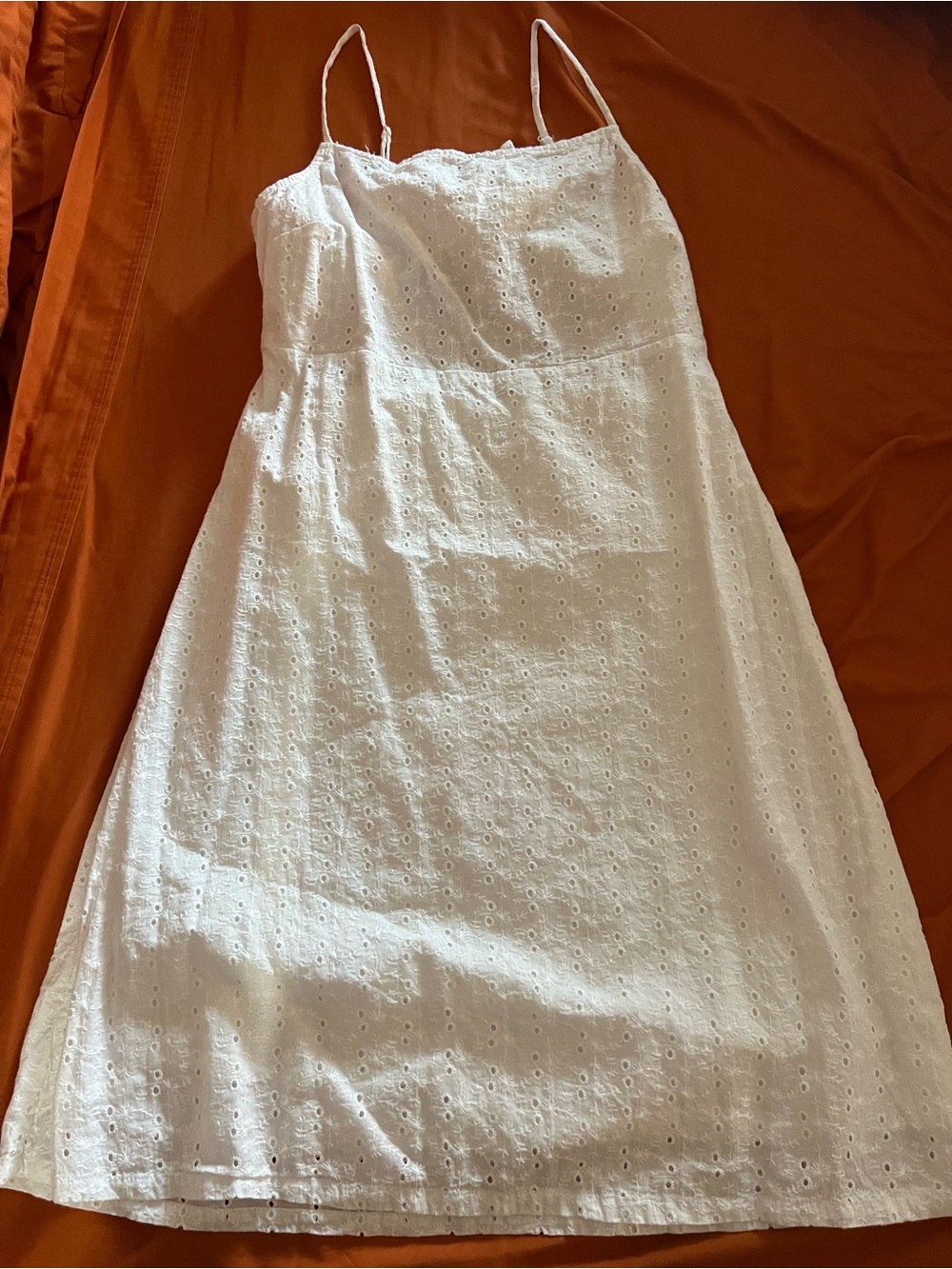 Roxy White Eyelet A-Line dress